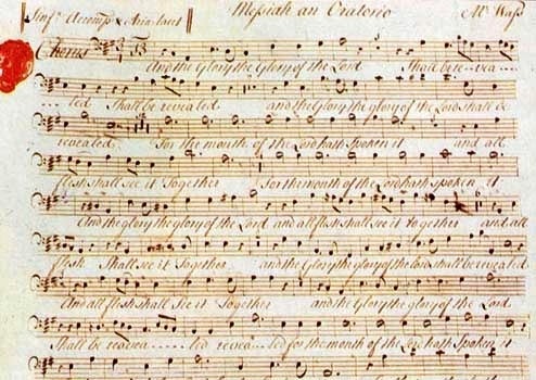 Ноты оратории. Гендель рукопись. Handel paper written. Music.